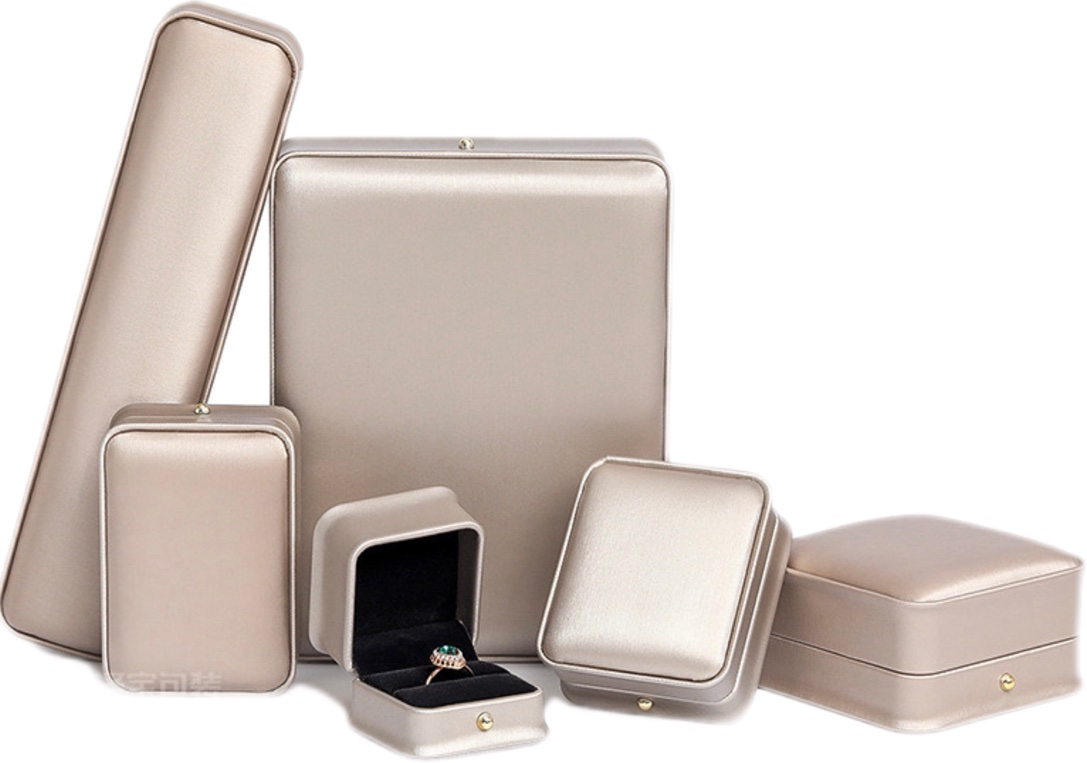 Silk finish boxes with gold knob